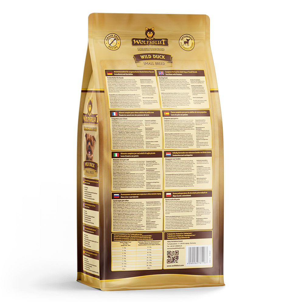 Wolfsblut Dog Wild Duck Small - kaczka i bataty 2kg - obrazek 3